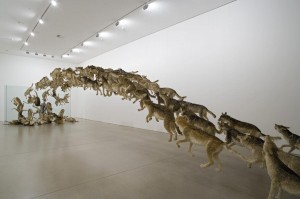 "Head On" Wolf Exhibit by Cai Guo-Qiang