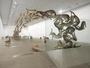 "Head On" Wolf Exhibit by Cai Guo-Qiang