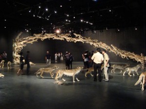 "Head On" Wolf Exhibit by Cai Guo-Qiang